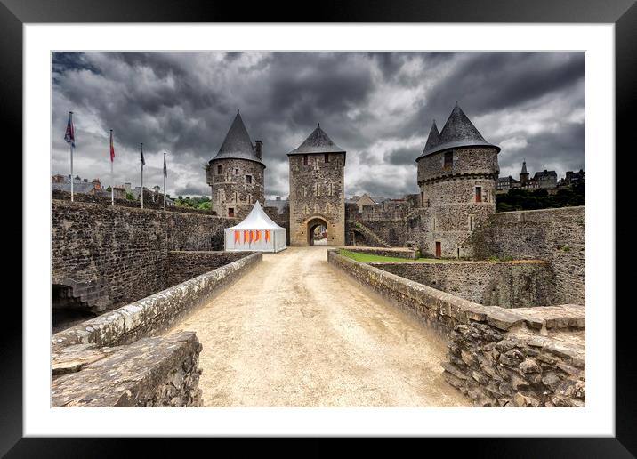 Fougeres Chateau, France Framed Mounted Print by Rob Lester