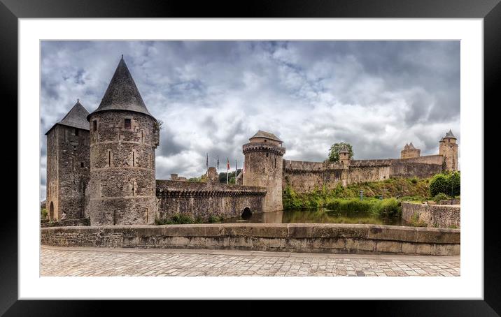 Chateau de Fougeres, Wide view Framed Mounted Print by Rob Lester