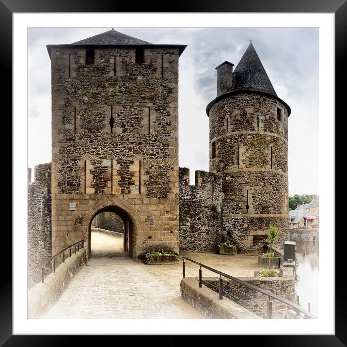 Chateau de Fougeres,Gatehouse Framed Mounted Print by Rob Lester