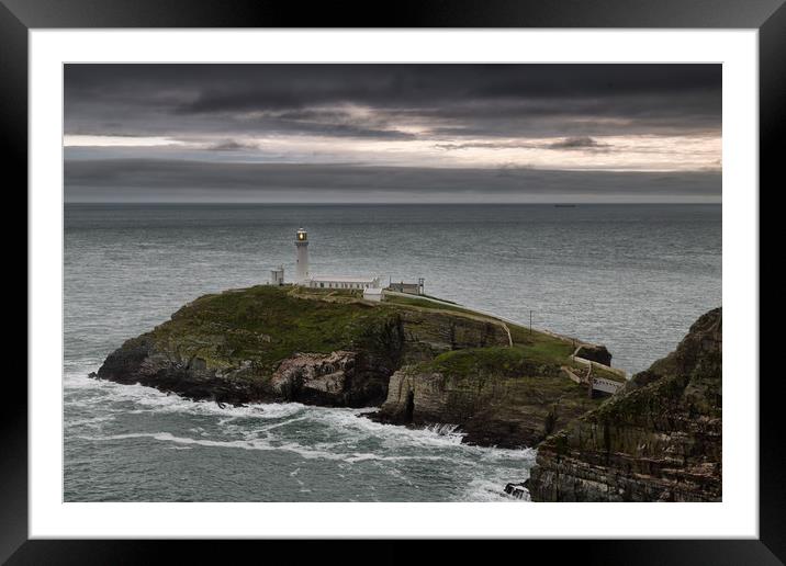 South  Stack Lighthouse Framed Mounted Print by Rob Lester