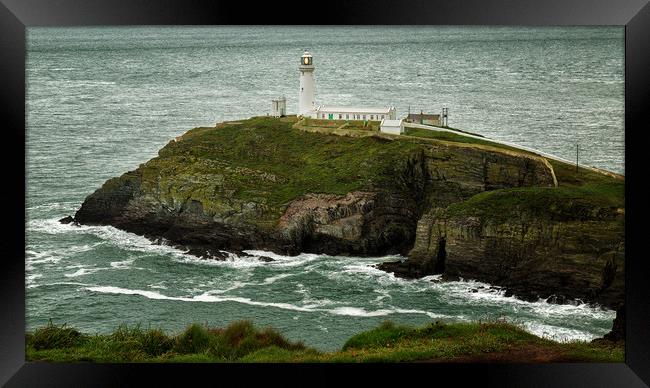 South Stack Lighthouse Framed Print by Rob Lester