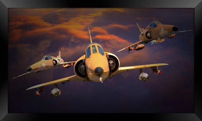 KFIR C-2 fighters  soar Framed Print by Rob Lester