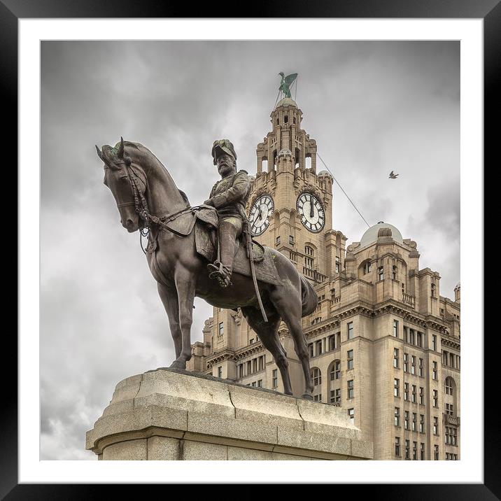 Edward Vii Statue, Liverpool Framed Mounted Print by Rob Lester