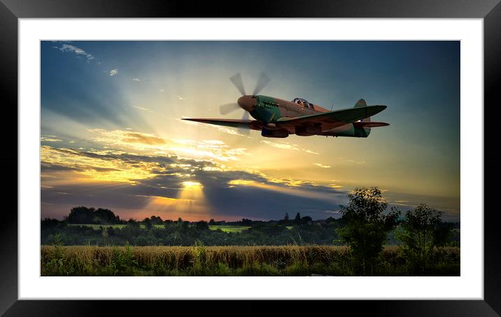 Spitfire, Morning Sortie Framed Mounted Print by Rob Lester
