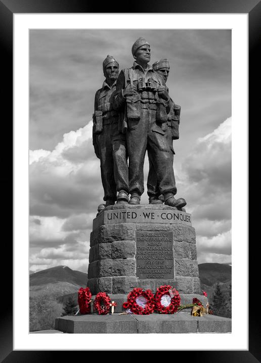 Commando Memorial, Spean Bridge. col pop. Framed Mounted Print by Rob Lester