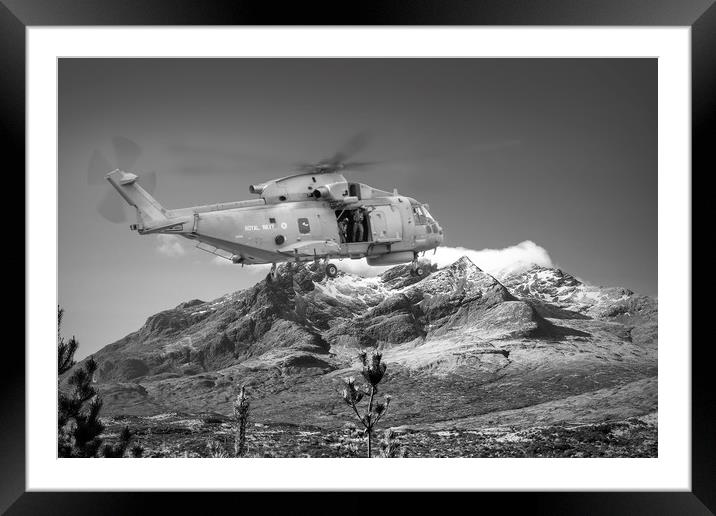 Merlin In the Cuillins Framed Mounted Print by Rob Lester