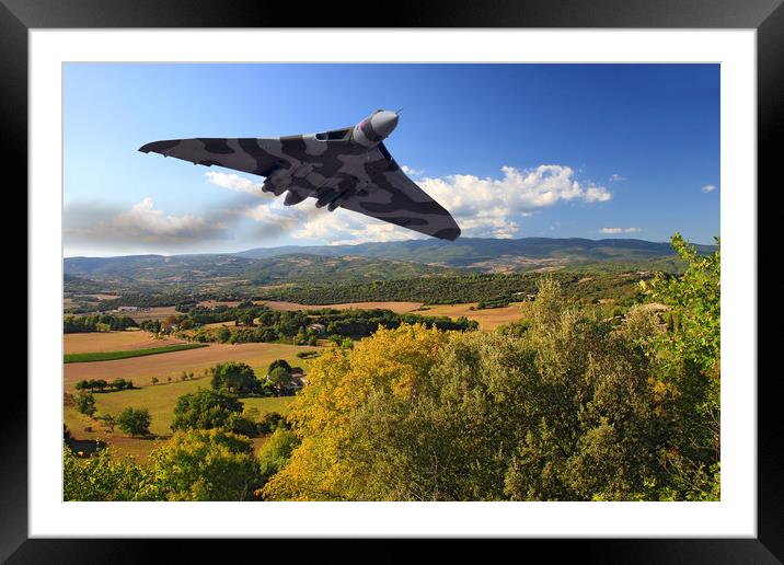 Vulcan  XH558 Under the radar Framed Mounted Print by Rob Lester