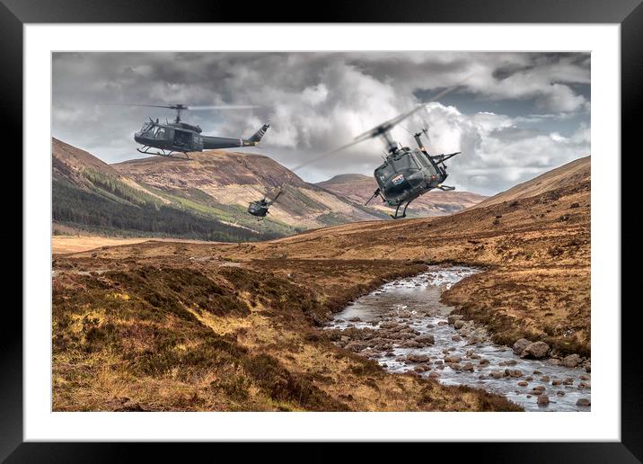 Huey Valley Sortie  Framed Mounted Print by Rob Lester