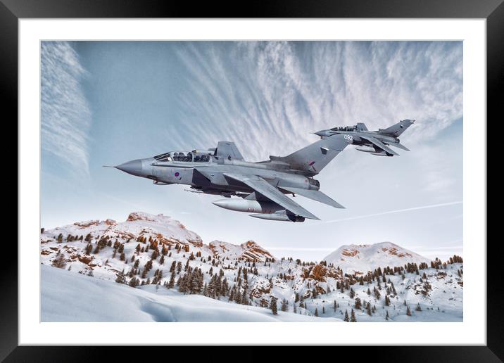 Tornado GR4 snow pair Framed Mounted Print by Rob Lester