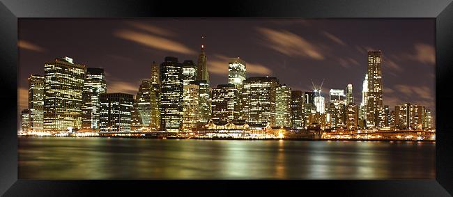 New York Nightscape Framed Print by Luke Addison