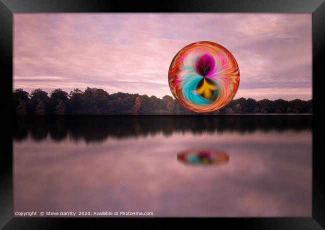 The Orb from the Lake Framed Print by Steve Garrity