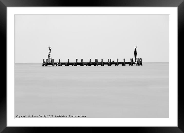Minimalistic St. Anns Old Pier  Framed Mounted Print by Steve Garrity