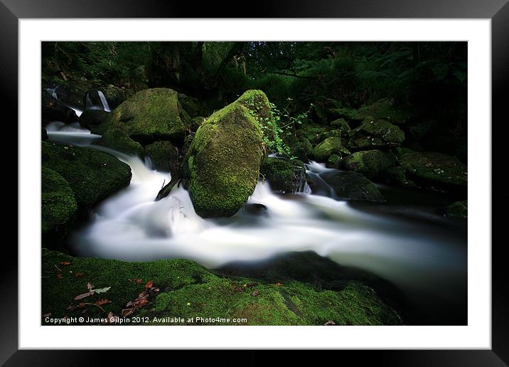 Golitha falls Framed Mounted Print by James Gilpin