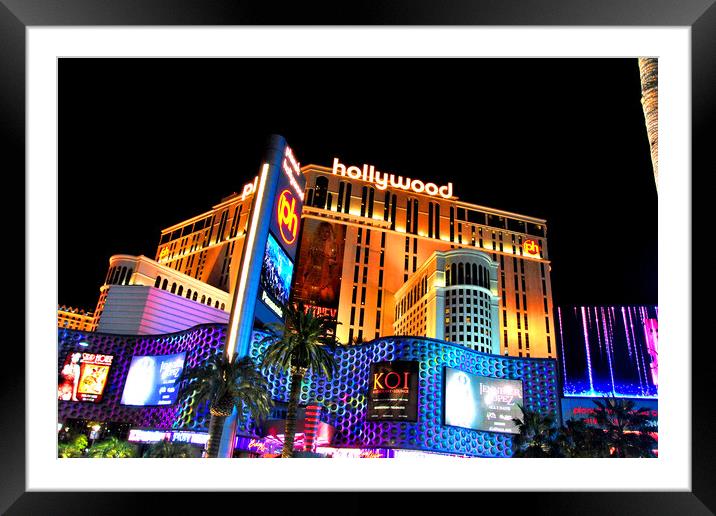 Planet Hollywood Hotel Las Vegas America Framed Mounted Print by Andy Evans Photos