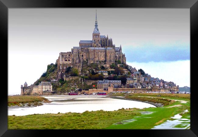 Mont Saint Michel Normandy France Framed Print by Andy Evans Photos