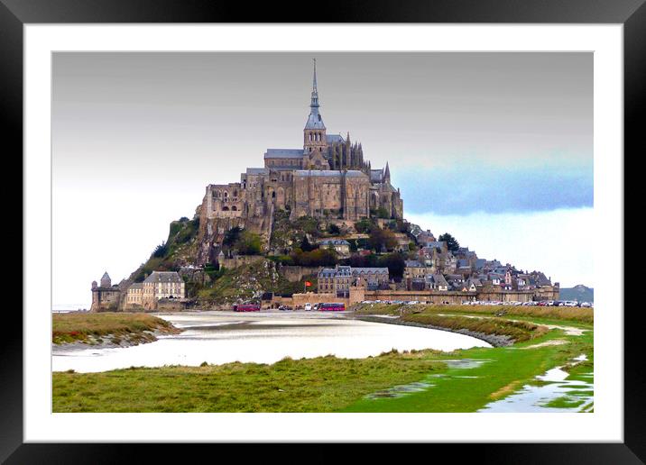 Mont Saint Michel Normandy France Framed Mounted Print by Andy Evans Photos