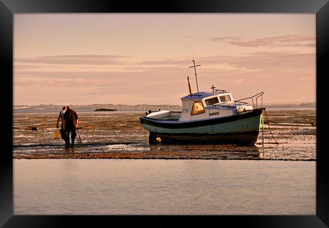 Boat Thorpe Bay Southend on Sea Essex England Framed Print by Andy Evans Photos