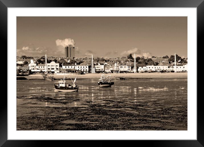 Boats Southend on Sea Beach Essex England Framed Mounted Print by Andy Evans Photos