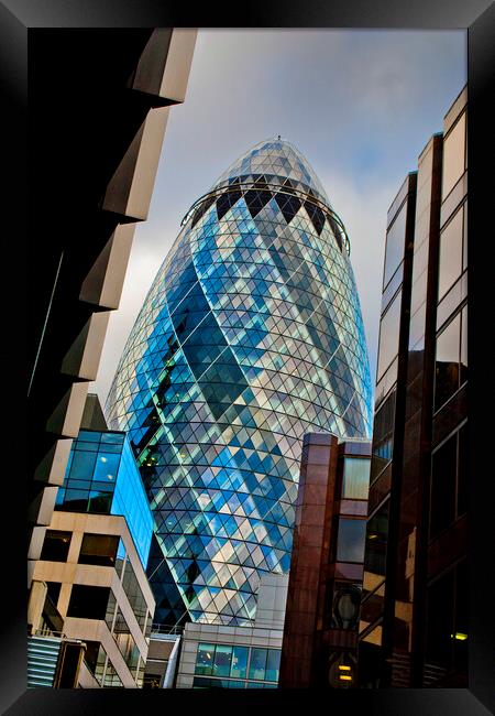 The Gherkin 30 St Mary Axe London England Framed Print by Andy Evans Photos