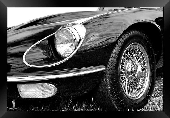 E-Type Jaguar Classic Motor Car Framed Print by Andy Evans Photos