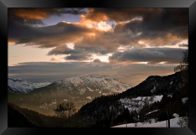Lets Gets Portes Du Soleil French Alps France Framed Print by Andy Evans Photos