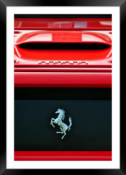 Ferrari Sports Car Prancing Horse Framed Mounted Print by Andy Evans Photos