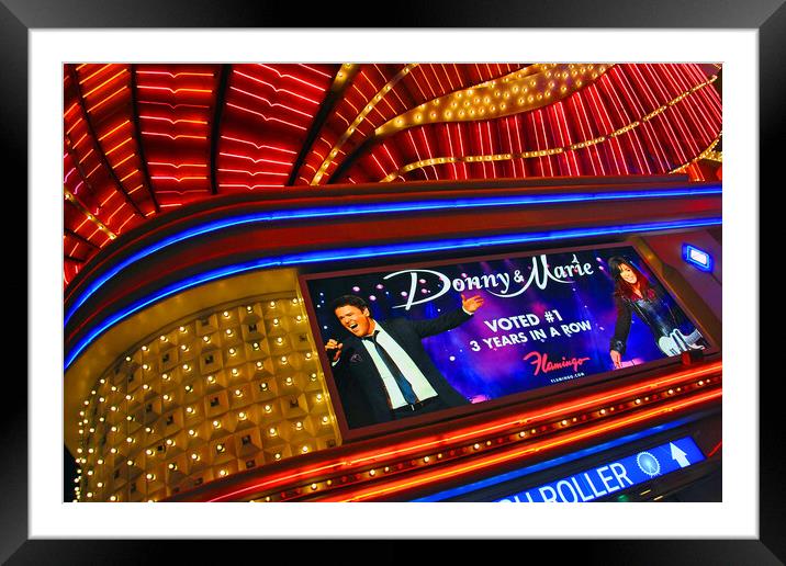 Donny and Marie Osmond Light Up The Strip! Framed Mounted Print by Andy Evans Photos