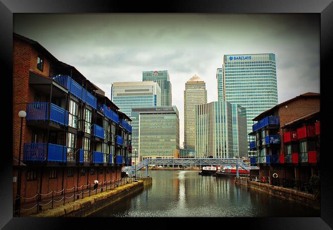 Canary Wharf London Docklands England UK Framed Print by Andy Evans Photos