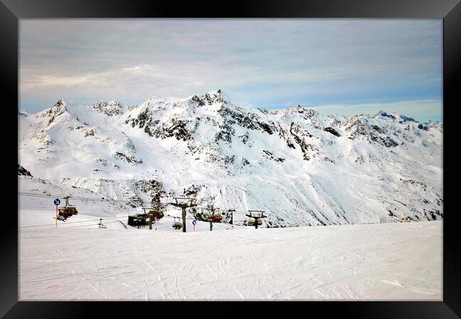 Obergurgl Hochgurgl Tyrol Austrian Alps Austria Framed Print by Andy Evans Photos