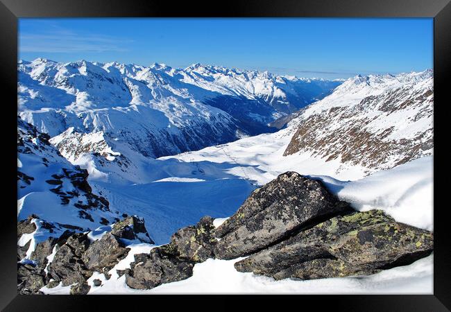 Hochgurgl Obergurgl Tyrol Austrian Alps Austria Framed Print by Andy Evans Photos