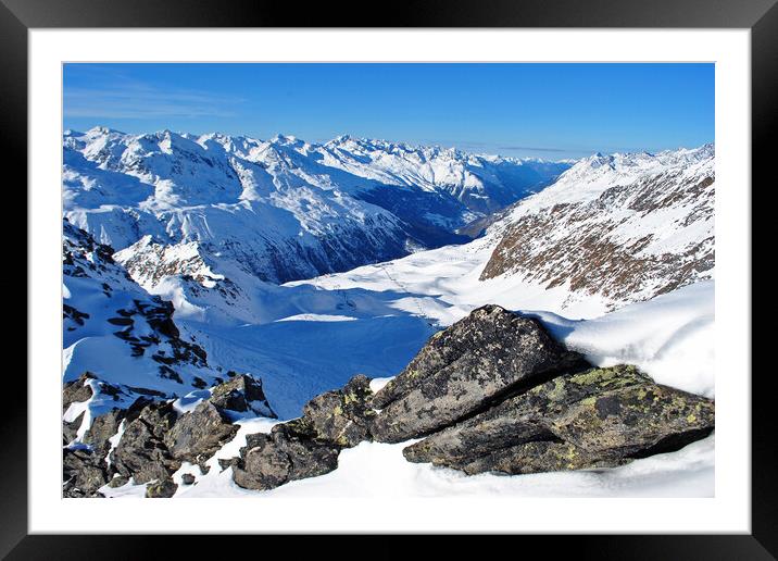 Hochgurgl Obergurgl Tyrol Austrian Alps Austria Framed Mounted Print by Andy Evans Photos