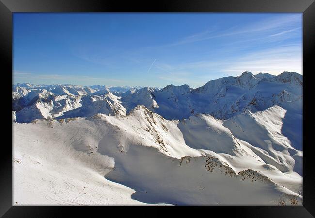 Hochgurgl Obergurgl Tyrol Austrian Alps Austria Framed Print by Andy Evans Photos