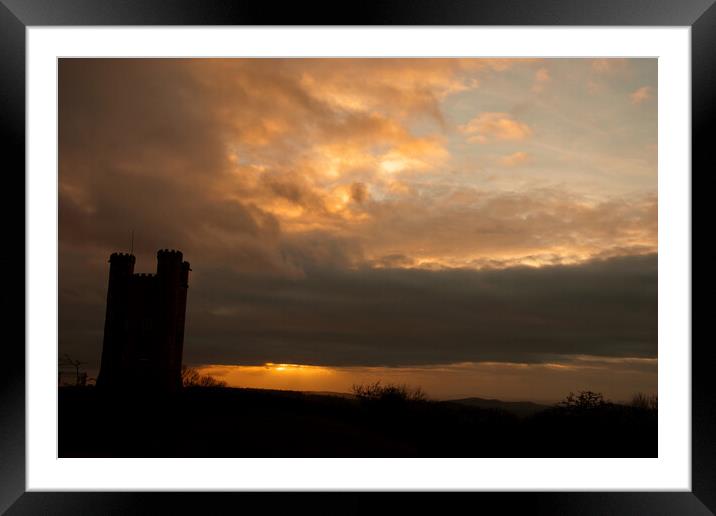 Broadway Tower Sunset Cotswolds Worcestershire Framed Mounted Print by Andy Evans Photos