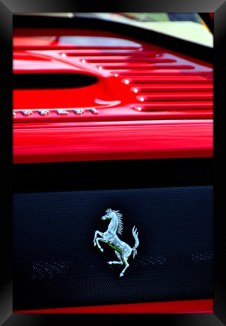 Ferrari Sports Car Prancing Horse Framed Print by Andy Evans Photos