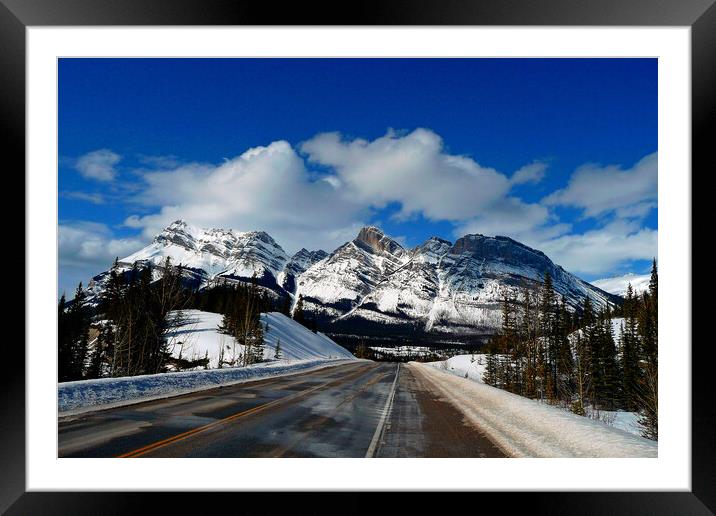Icefields Parkway Canadian Rockies Canada Framed Mounted Print by Andy Evans Photos