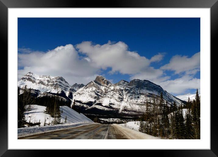 Icefields Parkway Canadian Rockies Canada Framed Mounted Print by Andy Evans Photos