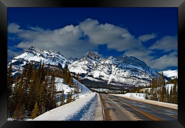 Icefields Parkway Canadian Rockies Canada Framed Print by Andy Evans Photos