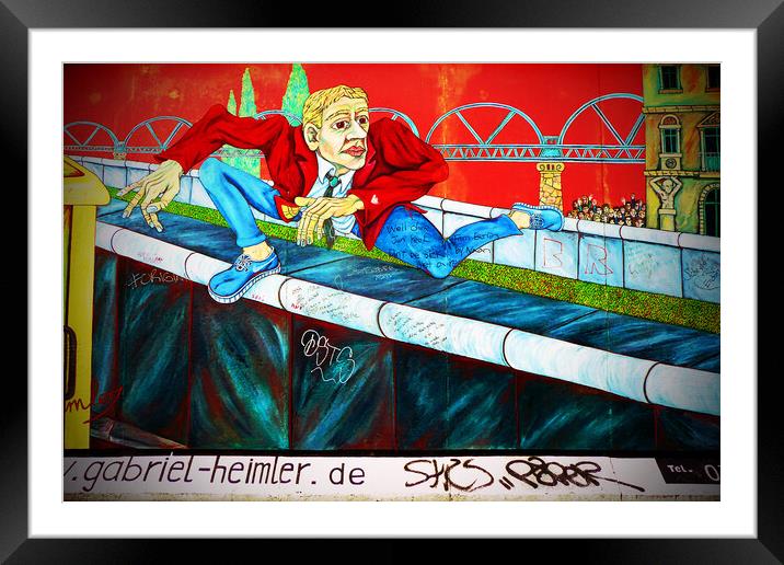 Vibrant Graffiti on Berlin Wall Framed Mounted Print by Andy Evans Photos