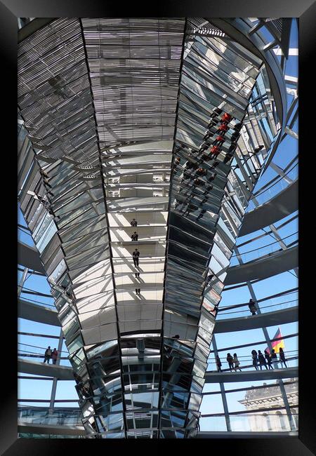 Reichstag Dome German Bundestag Berlin Germany Framed Print by Andy Evans Photos