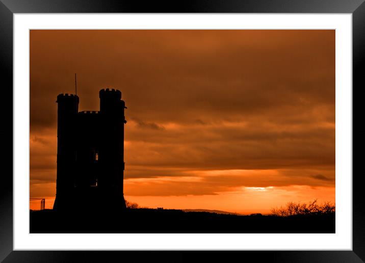 Broadway Tower Sunset Cotswolds Worcestershire Framed Mounted Print by Andy Evans Photos