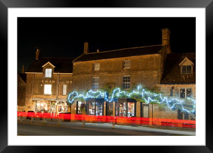 Festive Wonderland in Broadway Cotswolds Framed Mounted Print by Andy Evans Photos