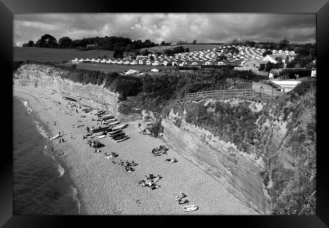 Ladram Bay Jurassic Coast Devon England Framed Print by Andy Evans Photos