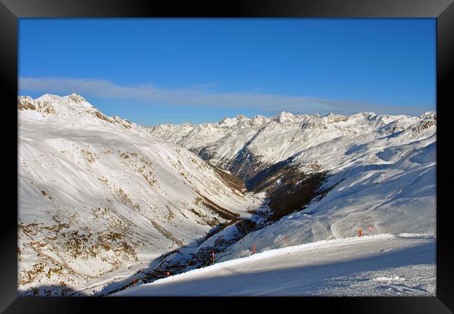 Majestic Austrian Alps Winter Wonderland Framed Print by Andy Evans Photos