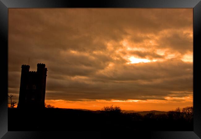 Broadway Tower Sunset Cotswolds Worcestershire Framed Print by Andy Evans Photos