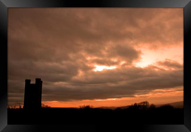 Majestic Sunset Over Iconic Broadway Tower Framed Print by Andy Evans Photos