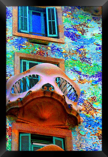 Casa Batllo Barcelona Spain Framed Print by Andy Evans Photos