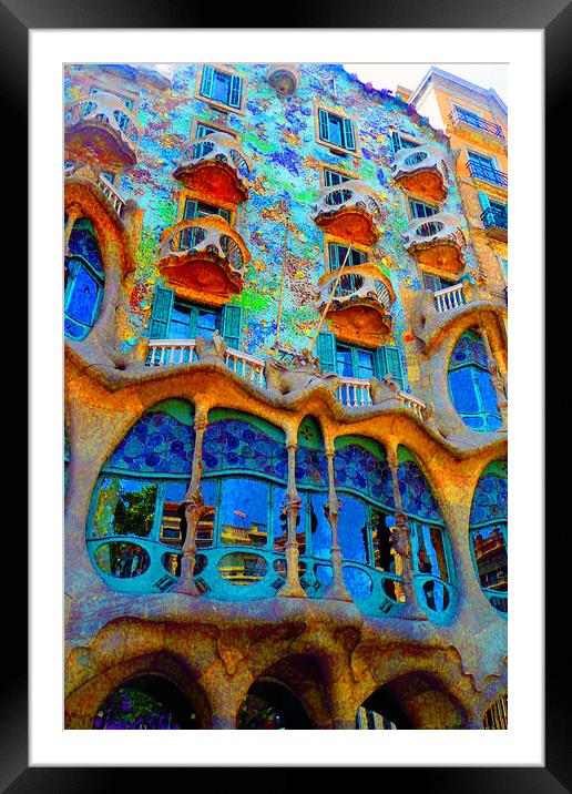 Casa Batllo Barcelona Spain Framed Mounted Print by Andy Evans Photos
