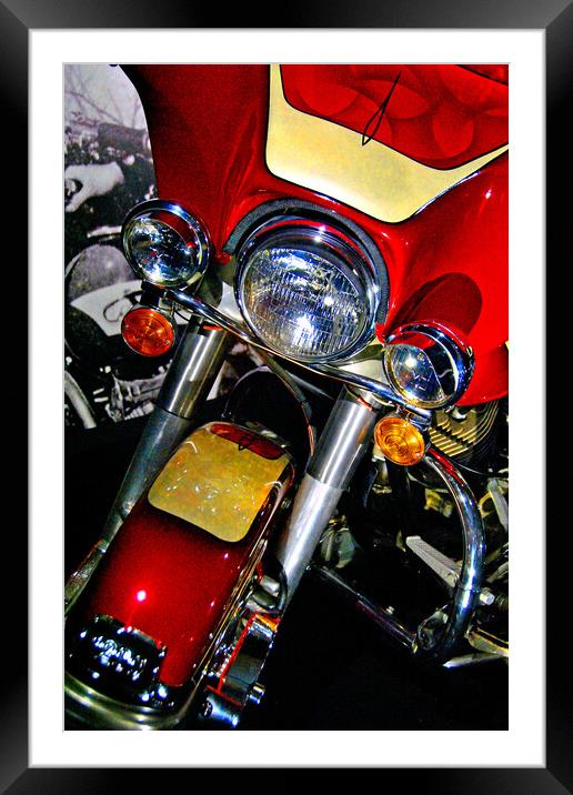 Elvis Presley's Harley Davidson Motorbike Framed Mounted Print by Andy Evans Photos