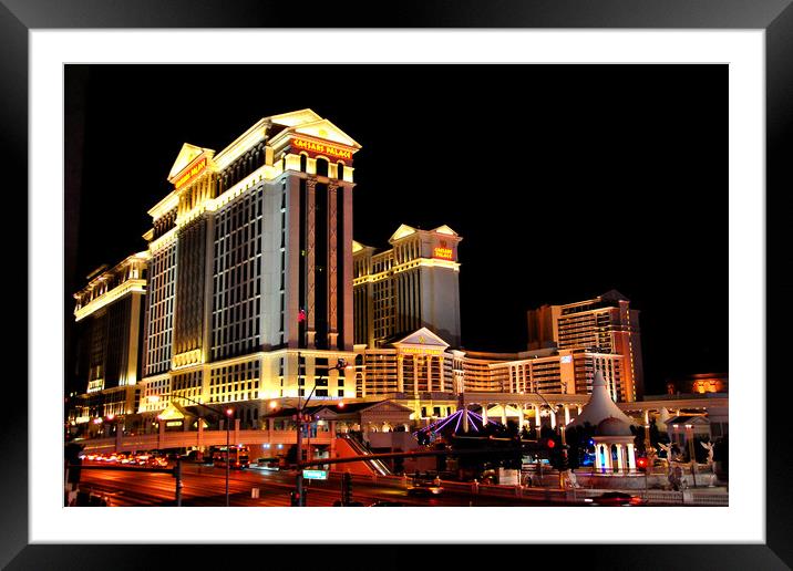 Caesars Palace Las Vegas United States Of America Framed Mounted Print by Andy Evans Photos