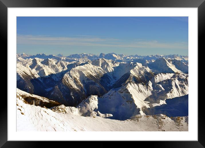 Hochgurgl Obergurgl Tirol Austrian Alps Austria Framed Mounted Print by Andy Evans Photos